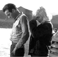 Monroe and Clift go over their lines in their minds before their big scene (Nevada, 1960)